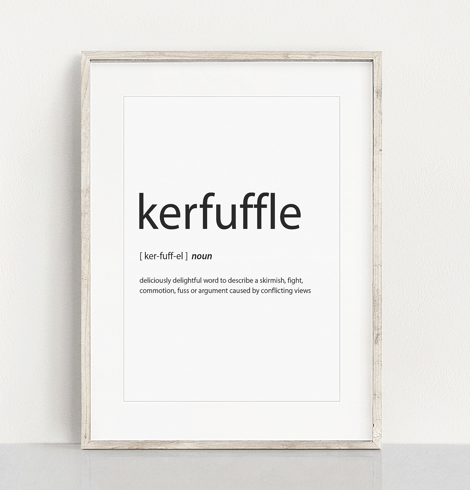 Kerfuffle Definition Print Typography Minimalistic Etsy