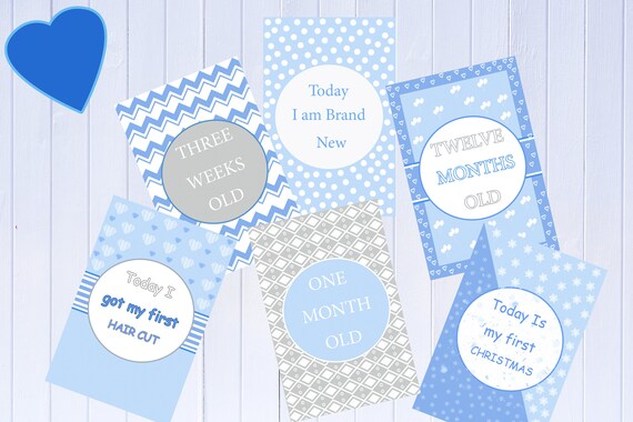 baby milestone cards etsy