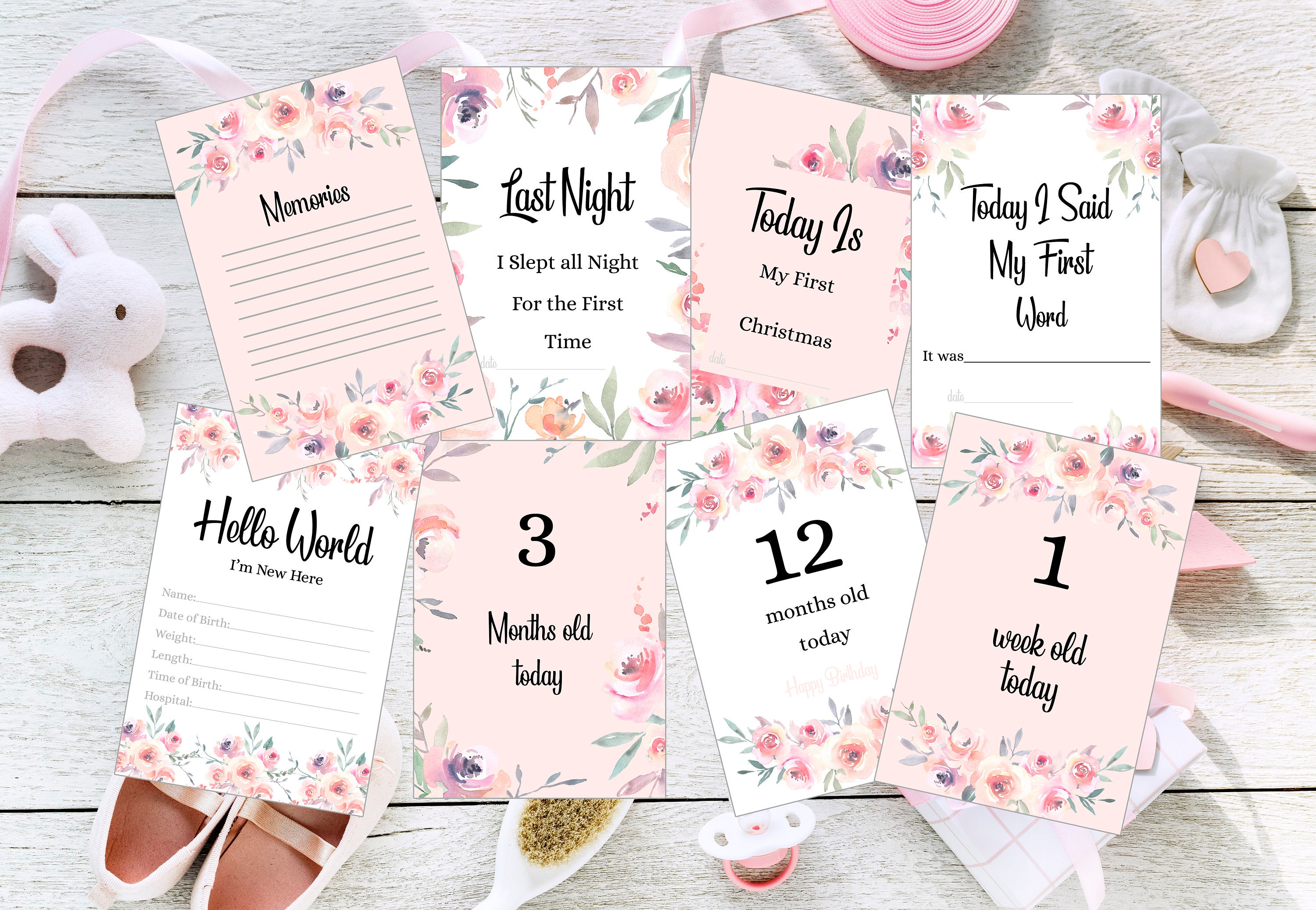 printable-milestone-cards-baby-girl-milestone-cards-baby-etsy