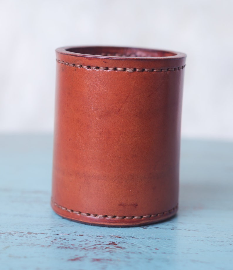Handmade Leather Dice Cup Etsy