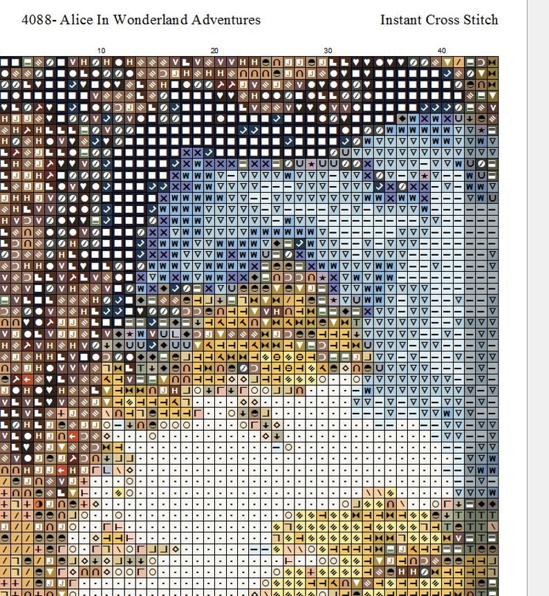 Alice In Wonderland Adventures Counted Cross Stitch ...