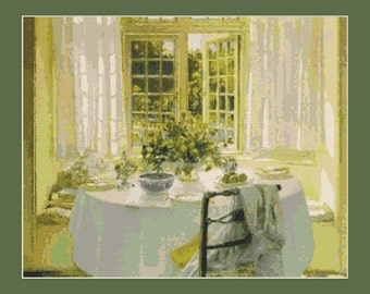 The Morning Room von Patrick William Adam Kreuzstich Zählmuster als PDF zum sofortigen Download