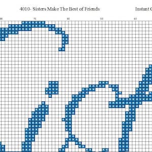 Sisters Make the Best of Friends Counted Cross Stitch Pattern - Etsy