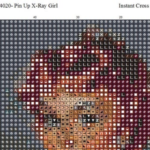 Pin up X-ray Girl by Gil Elvgren Counted Cross Stitch Pattern - Etsy