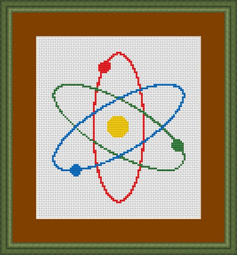 Atom Science Symbol Counted Cross Stitch Pattern in PDF for - Etsy Canada