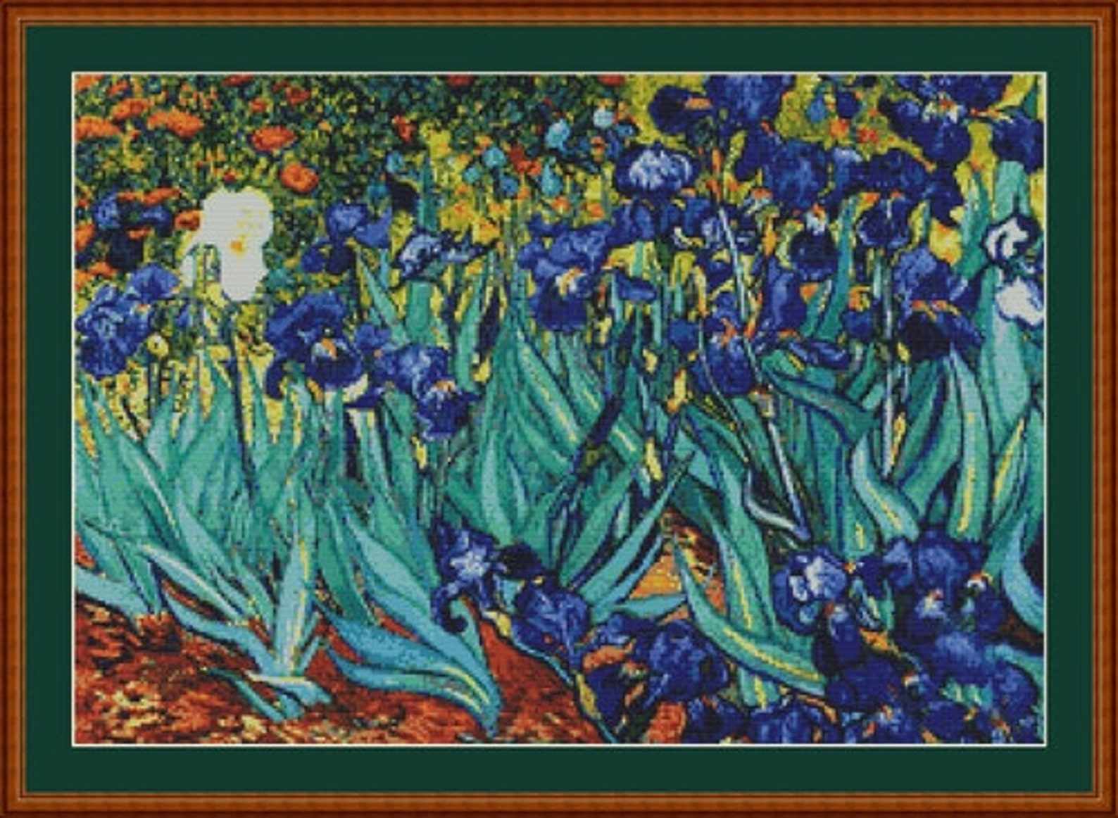 Irises by Vincent Van Gogh Counted Cross Stitch Pattern in PDF for ...