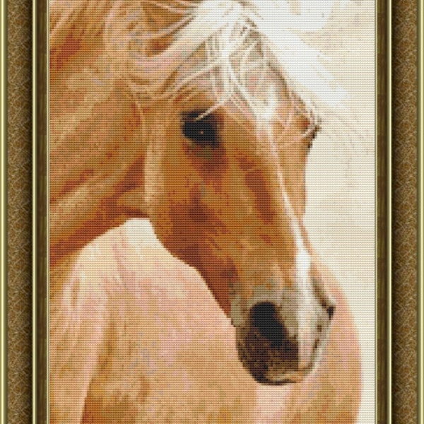 Beautiful Horse Counted Cross Stitch Pattern in PDF for Instant Download