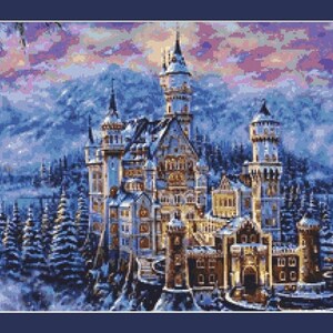 Winter Fantasy Castle Cross Stitch Pattern in PDF for Instant Download ...