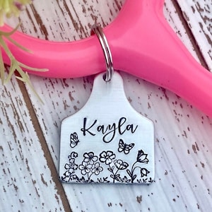 Aluminum Stethoscope ID Tag | Stethoscope Charm Stethoscope Bling Charm | Hand Stamped | Cattle Tag | Nursing Doctor Veterinarian