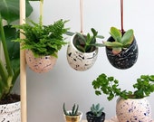 Hanging Splatter Ceramic Plant Pots - Choose your colours, hanging planter, house plants, home decor