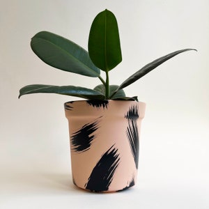 Large Brush Strokes Plant Pot image 5