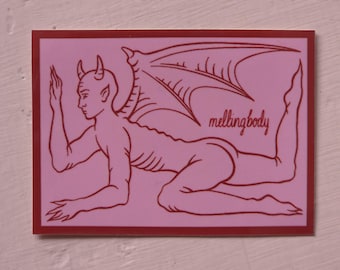 Pink Devil Sticker