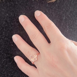 Marquise Diamant Ring / Diamant Ring / Dreieck Ring / Marquise Ring / Gold Ring / Diamant Gold Ring / Rose Gold Ring / Handgemachter Ring Bild 4