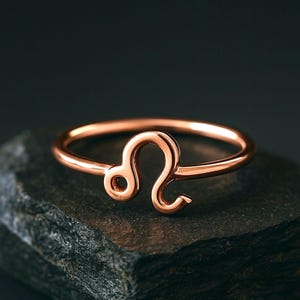 8k Solid Gold Leo Ring / Zodiac Ring / Horoscope Ring / Astrology Sign / Zodiac Jewelry / 8k Solid Gold Handmade Leo Ring