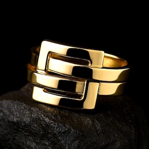 8K Solid Gold  Ring, Gold Ring, Rose Gold Ring, White Gold Ring, Gold Jewelry, Large Gold Ring, Gold Stackable Ring, Gift For Her