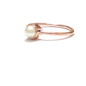 Natural Freshwater Pearl Ring / Rose Gold Ring / Gold Ring / Pearl ...