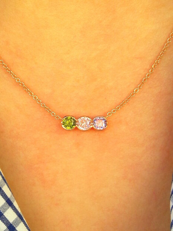 14K Solid Gold Birthstone Mothers 