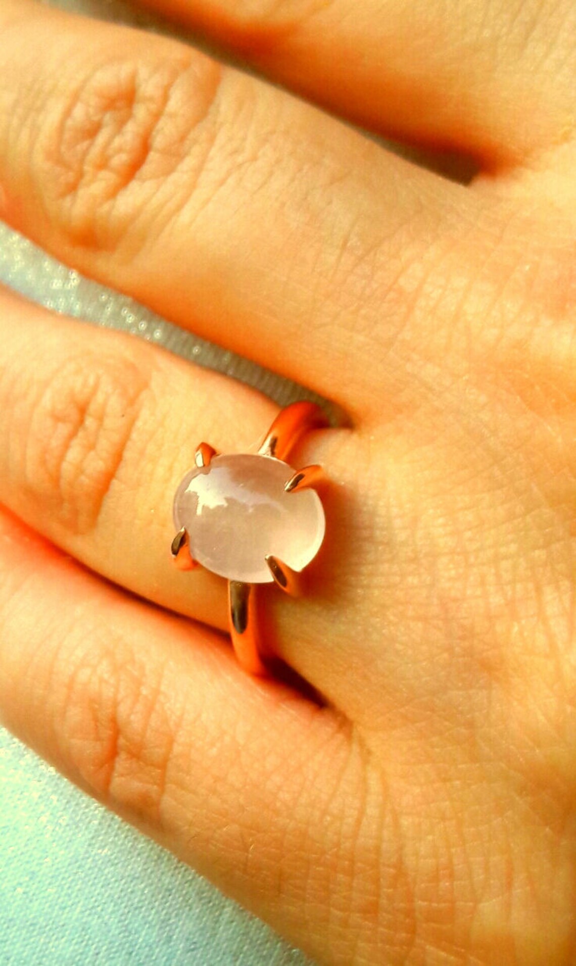 Quartz Ring14k Gold Quartz Ringrose Gold Ringgold Ring14k Etsy
