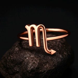 8k Solid Gold Scorpio Ring / Zodiac Ring / Horoscope Ring / Astrology Sign / Zodiac Jewelry / 8k Solid Gold Handmade Zodiac Scorpio Ring