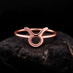 8k Solid Gold Taurus Ring / Zodiac Ring / Horoscope Ring / Astrology Sign / Zodiac Jewelry / 8k Solid Handmade Taurus Zodiac Ring