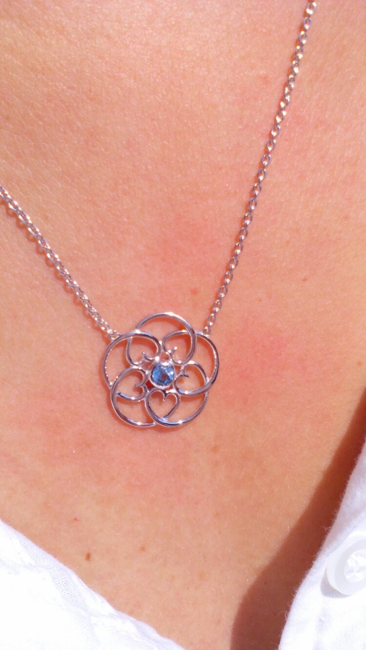 Solid gold birthstone necklace Clearance