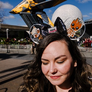 Guardian's of the Galaxy Mickey Ear Headband Groot and Rocket 3D Printed image 4