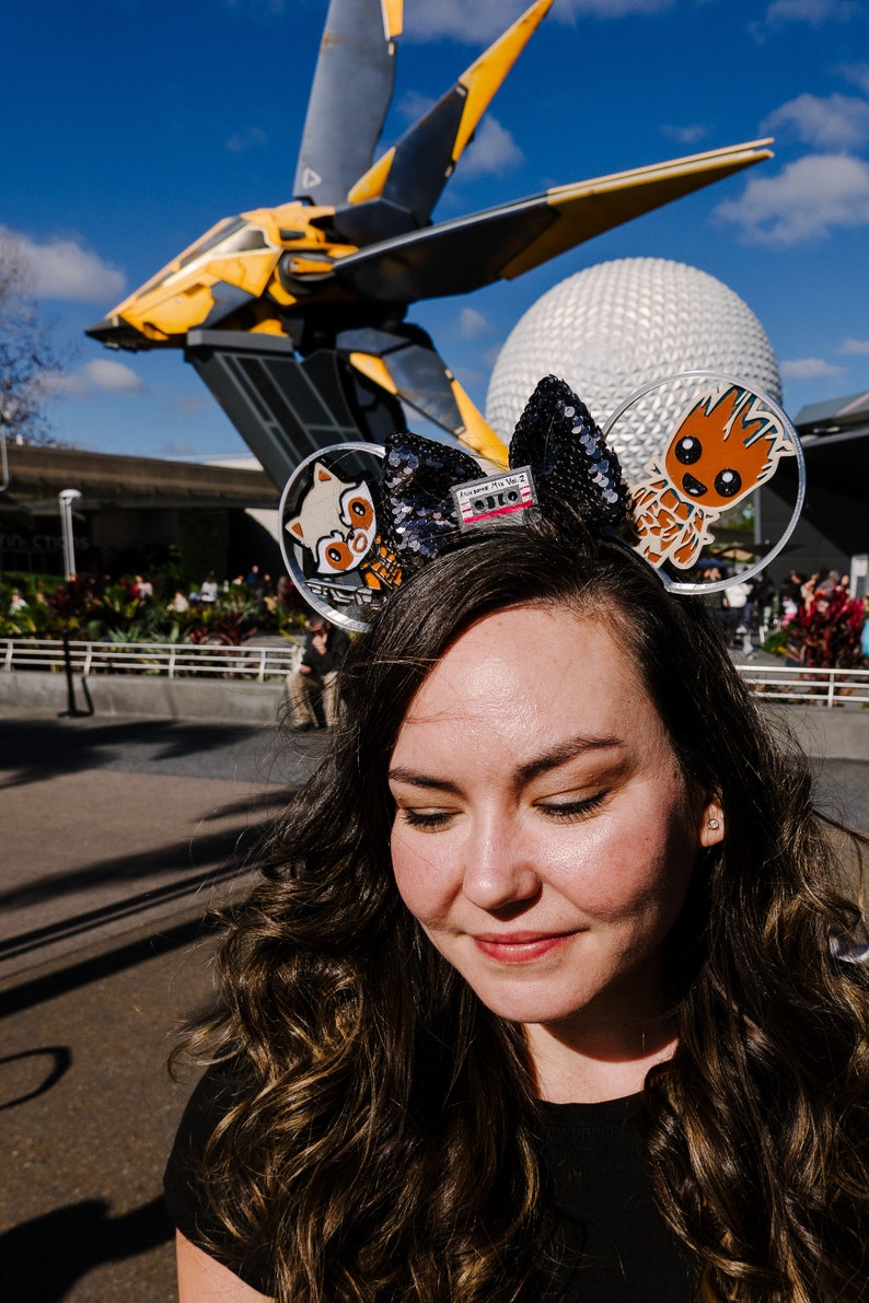 Guardian's of the Galaxy Mickey Ear Headband Groot and Rocket 3D Printed image 4