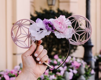 Rosé and Roses - Epcot Flower and Garden Inspired Mickey Ears