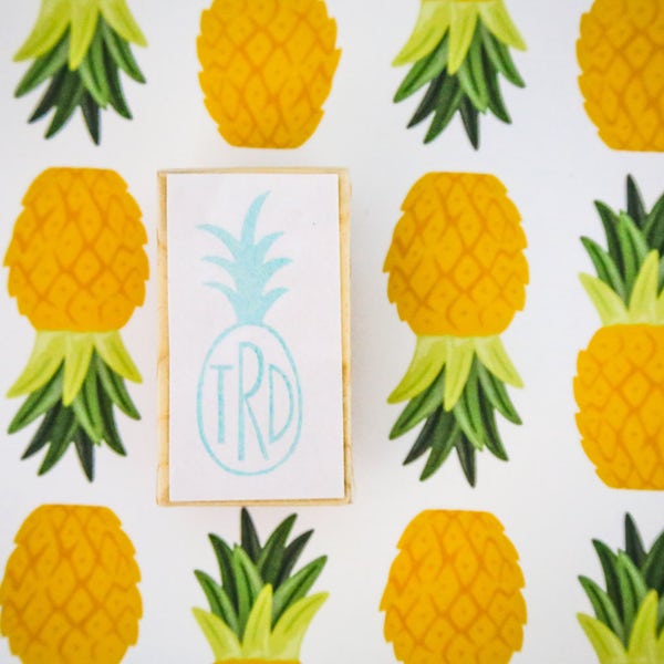 Personalized Pineapple Name Stamp or Monogram