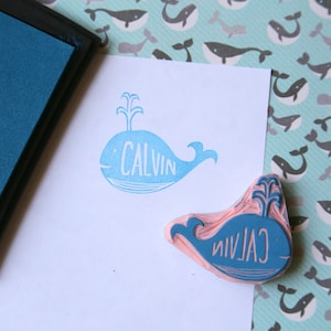 Personalized Whale Name Stamp