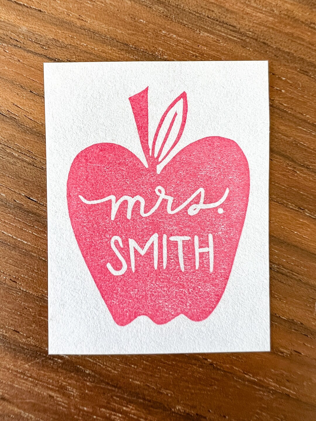 Personalized Apple Teacher Stamp - Teacher Appreciation or Back to ...