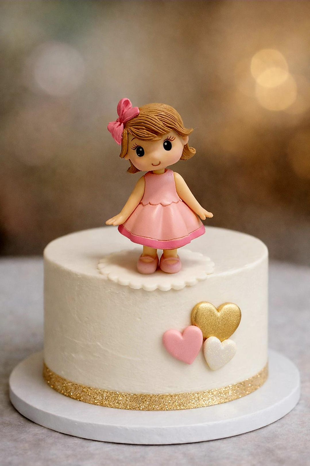 1 X Handmade Resin Cake Pink Girl Cake Decorations Toy - Etsy