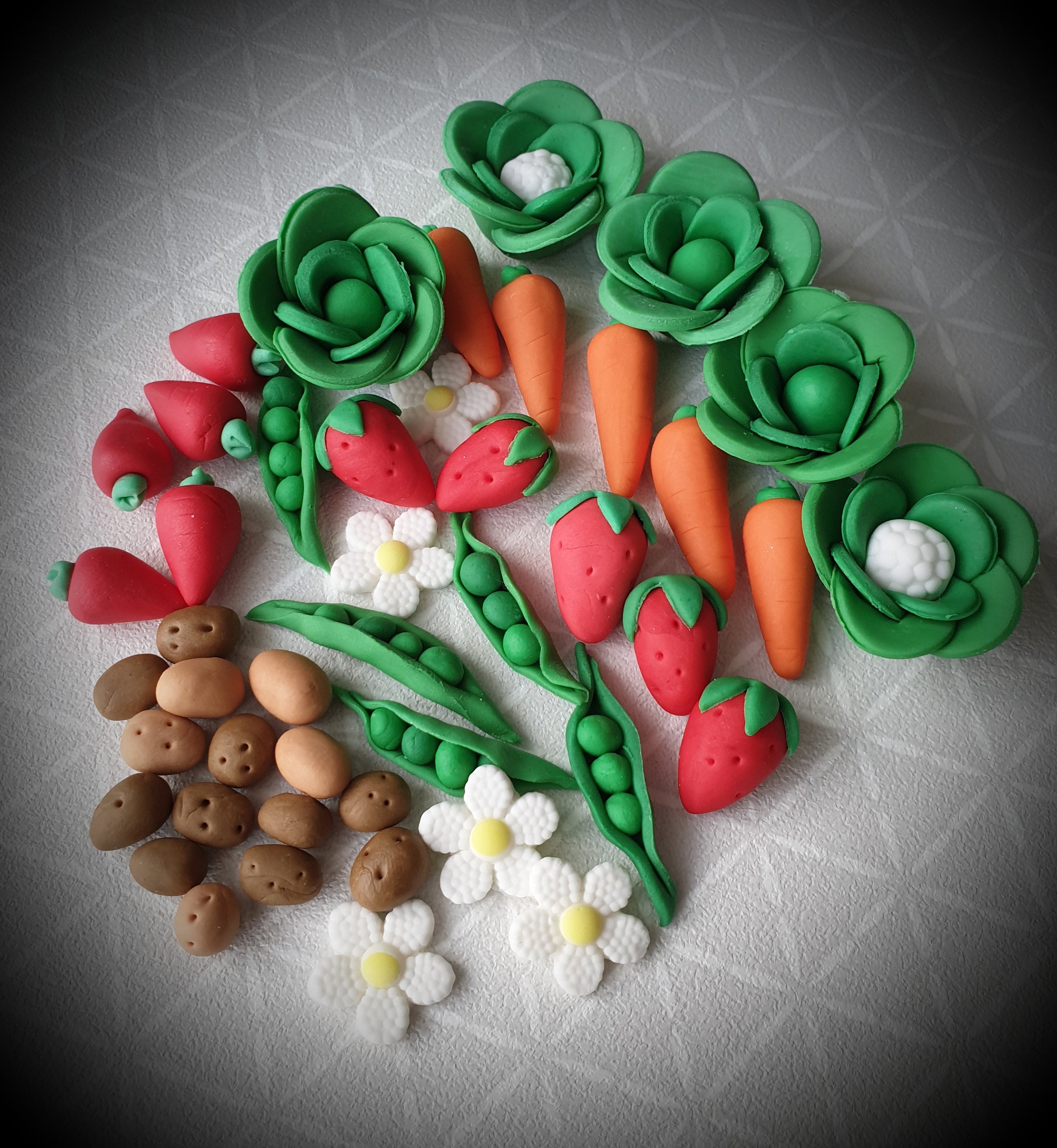 Fondant Vegetables for Cake/cupcake Peter Rabbit Theme Style Etsy