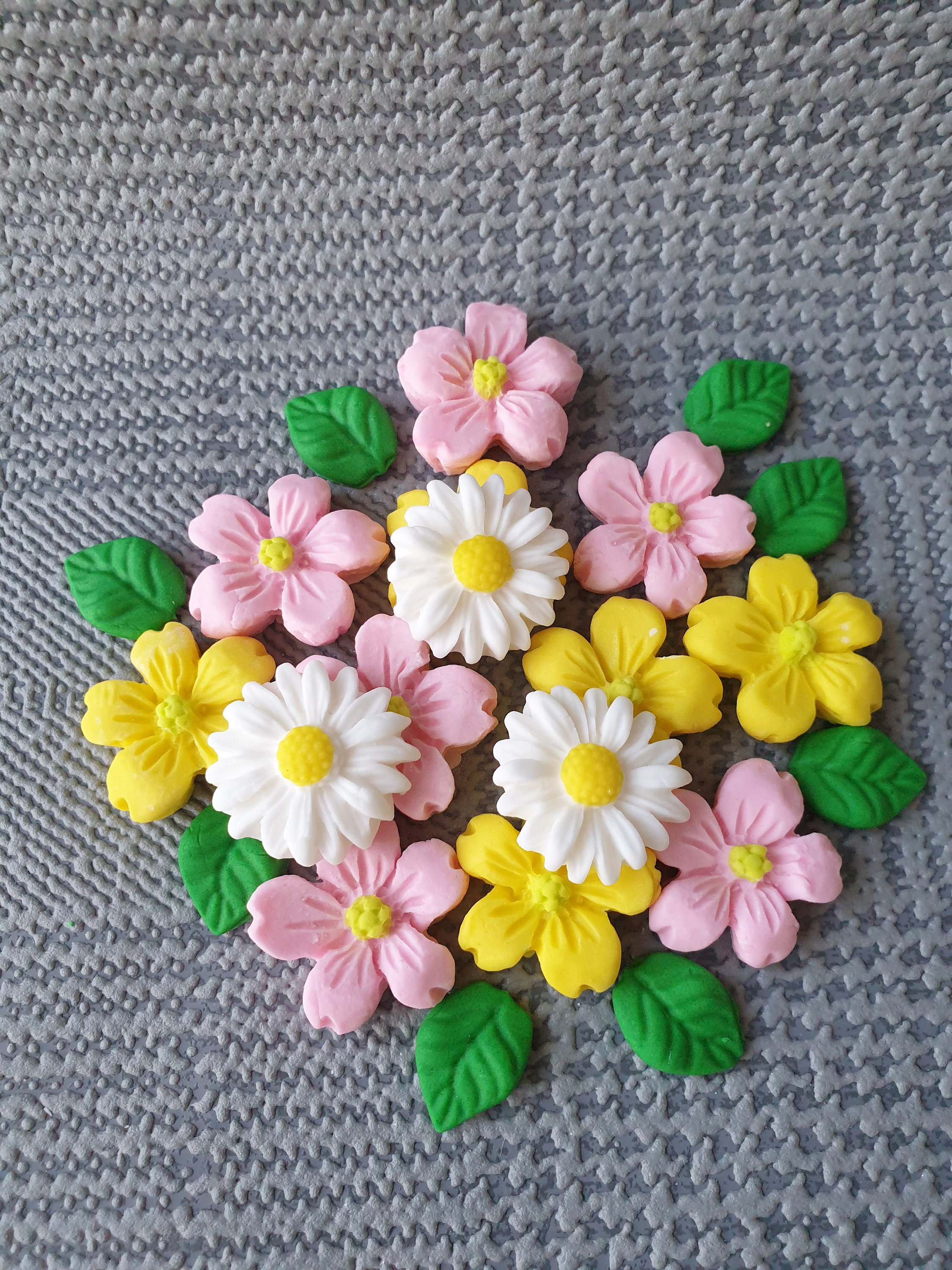 Edible Fondant Sugar Meadow Wild Flowers for Cake Cupcake Etsy