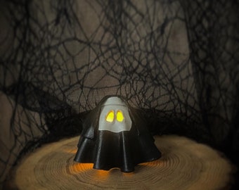 Little Ghostie Nun Halloween battery operated tealight holder Ghost