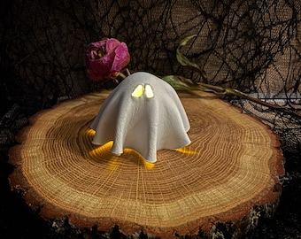 Little Ghostie Halloween battery operated tealight holder Ghost