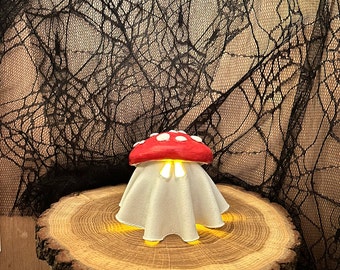 Little Toadstool Gilbert Ghostie Halloween battery operated tealight holder Ghost Mushroom