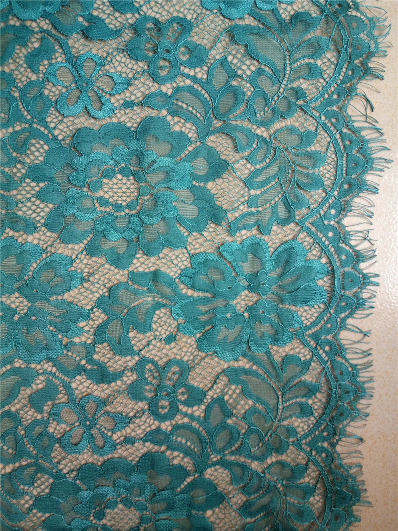 Teal Table Runner Green Lace Table Runner 10 Wide | Etsy