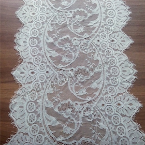 Ivory Lace Table runner / white  table runner/ table runner wedding/white table runner/lace runners/table runner/13&quot; wide/weddings