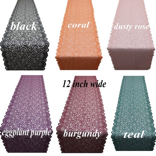 Navy Table Runners Navy Lace Runners for Wedding Navy Etsy