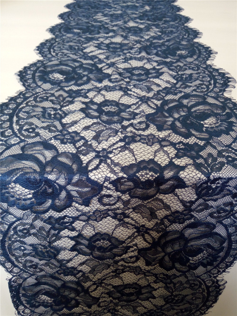 Navy blue Lace Table runner 12 navy table runners Etsy