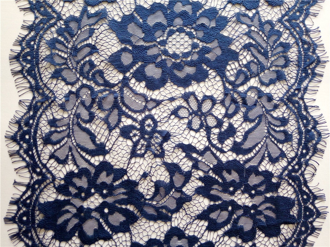 Navy lace runner 10 wide lace table runner wedding Etsy