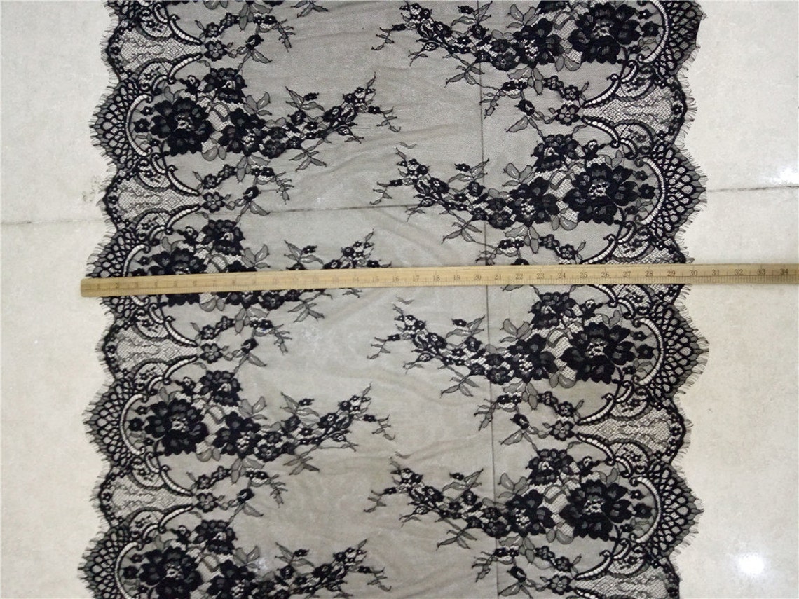 Black Lace Table Runner 30 Wide Wedding Table Runner Etsy