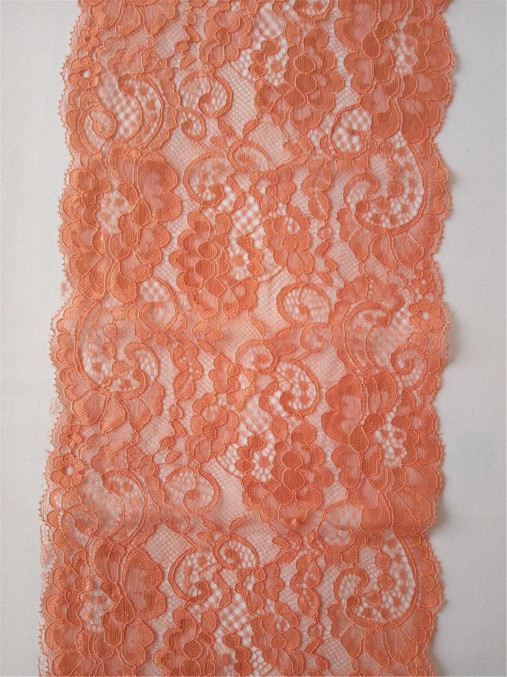 Coral lace table runner coral table runner coral lace runner Etsy