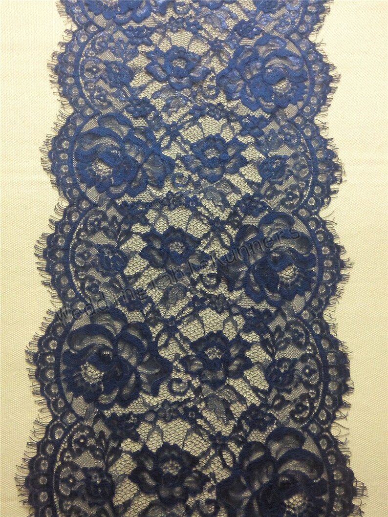 Navy Lace Runner Quilted Table Runners navy Lace Table Etsy