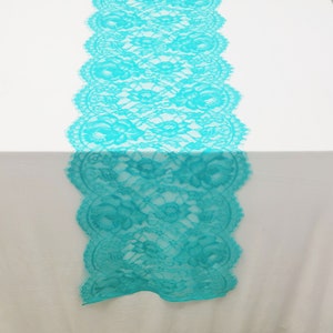 Turquoise table runners 5ft-12ft long  turquoise table runner Table Runners for Wedding, Birthday Parties
