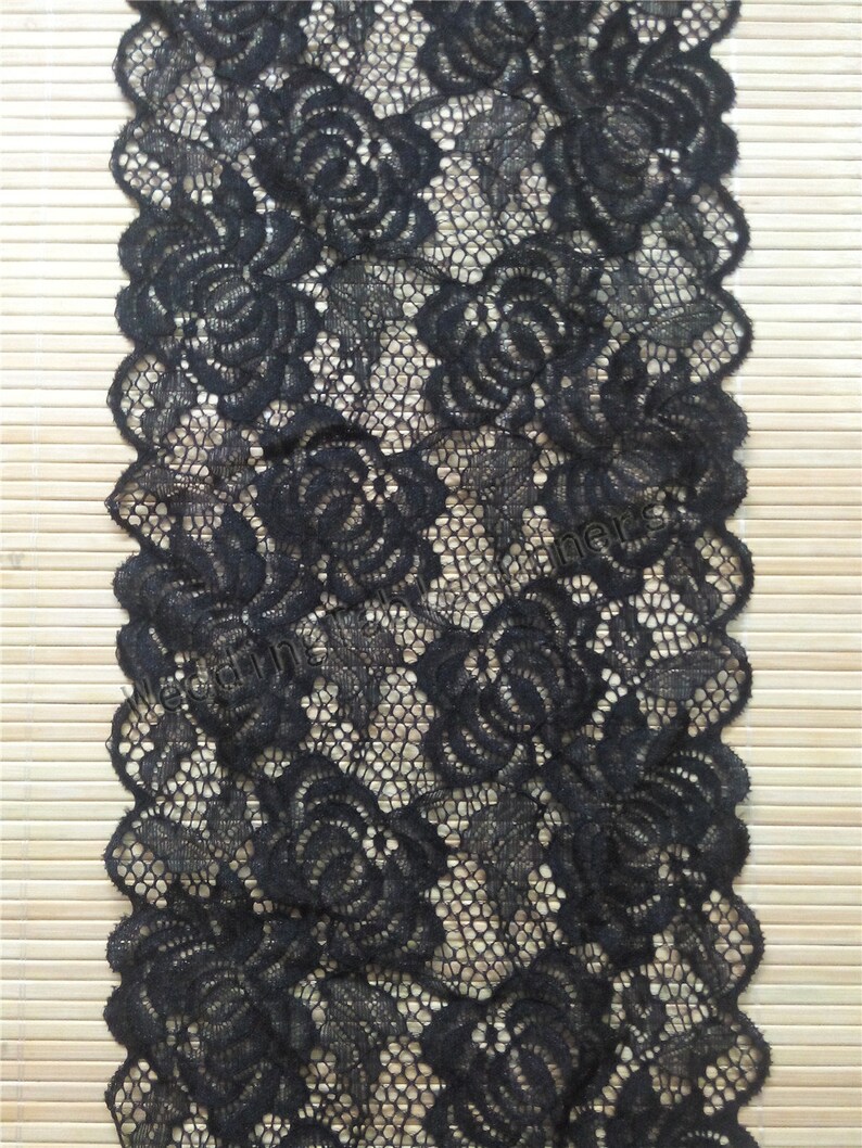 Black lace table runner 7 wedding table runner lace Etsy