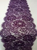 Purple  Lace Table runner, 10' , purple table runners,  wedding  table runners, lace table runner,   R15121301 