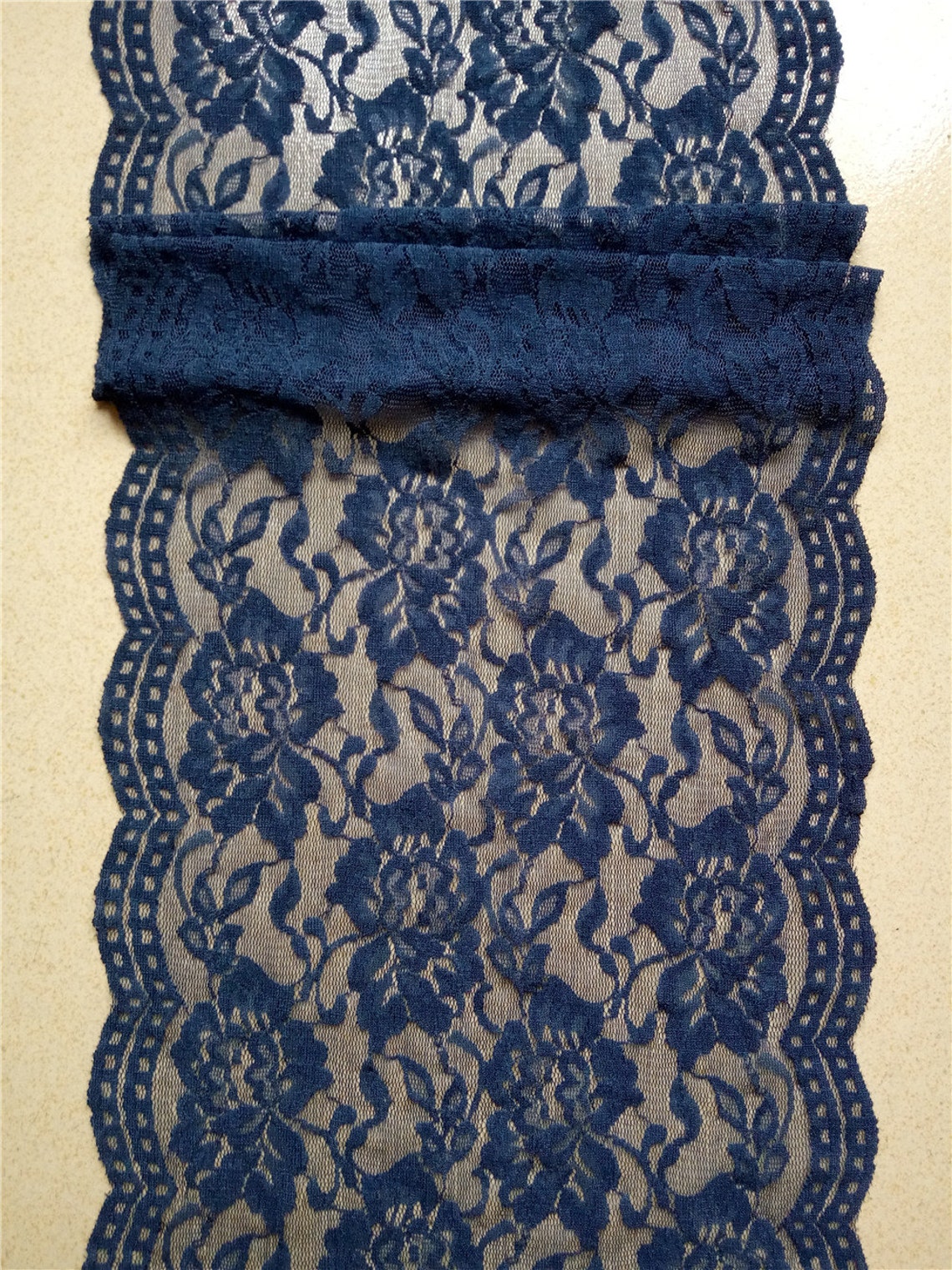 Navy Lace Table Runner Lace Table Runner Table Runners Navy Etsy