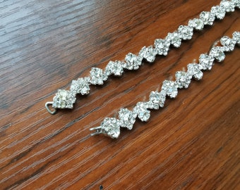 Wedding Belt Crystal Bridal Belt Bridal Belt Sash Thin Bridal Belt  Bridal Belt Clasp Bridal Sash